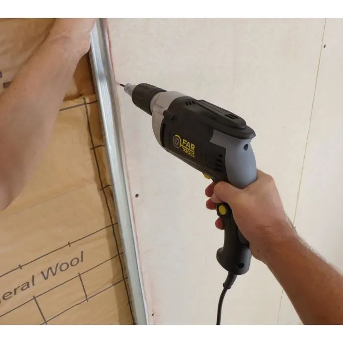 Fartools Destornillador Placas de Yeso PM 6A 450W con Variador de Velocidad y Recubrimiento Bimaterial 1