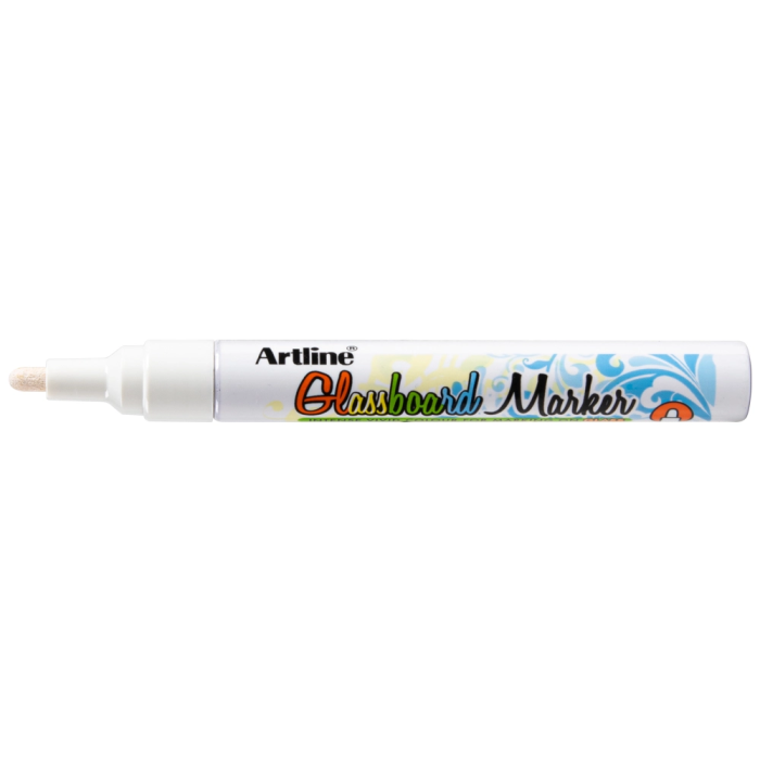 Artline Rotulador Especial Cristal Borrable en Seco o Húmedo Color Blanco Trazo 2mm 1