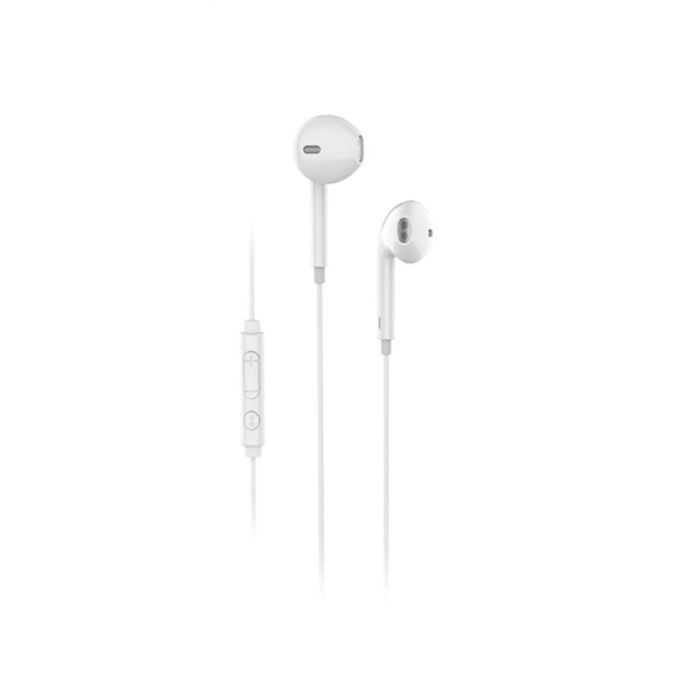 Elbe AU-B15-MIC Auriculares Intra-auditivos con Micro, Blancos 1