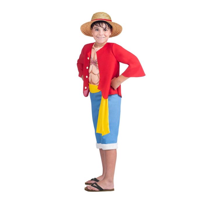 Disfraz para Niños One Piece Luffy (5 Piezas) 10-12 Años 3