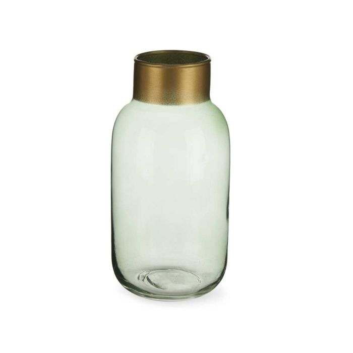Jarrón de Cristal Liso Oro Pequeño Verde Giftdecor 11.5x24x11.5 cm (6 Unidades) 1 Jarrón de Cristal Liso Oro Pequeño Verde Giftdecor 11.5x24x11.5 cm (6 Unidades) 1