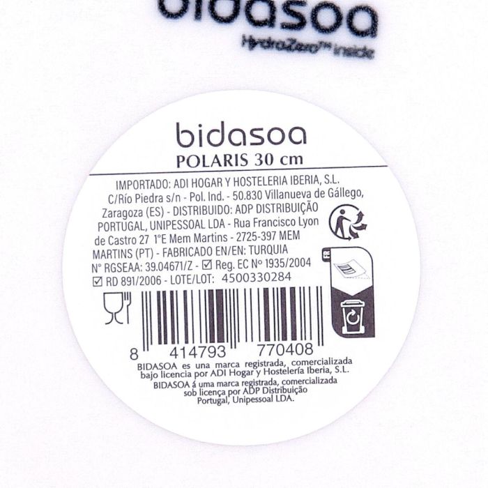 Plato Pizza Porcelana Polaris Hydrozero Bidasoa 30 cm 6 Plato Pizza Porcelana Polaris Hydrozero Bidasoa 30 cm 6