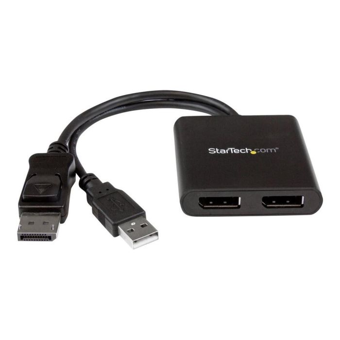Splitter DisplayPort Startech MSTDP122DP Negro 4K Ultra HD 0 Splitter DisplayPort Startech MSTDP122DP Negro 4K Ultra HD 0