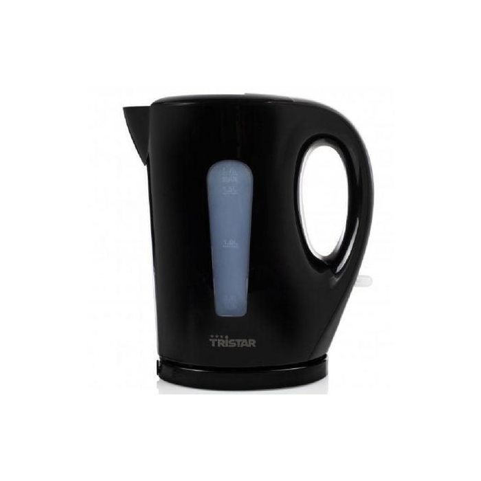Tristar WK-3384 Hervidor de Agua 2200W, Capacidad 1.7L, Plástico Negro, Apagado Automático, Protección Ebullición Seco, Filtro Cal