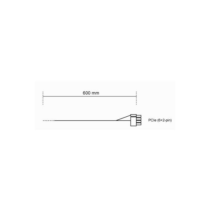 be quiet! CS-6610 - Cable de alimentación PCIe de 8 pines (6+2) 1