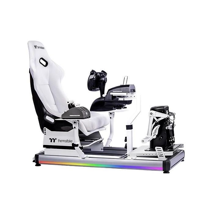 Thermaltake GF500 Flight Simulator Cockpit Snow Cabina de vuelo Blanca Aluminio GSC-F50-CPASWH-01 3