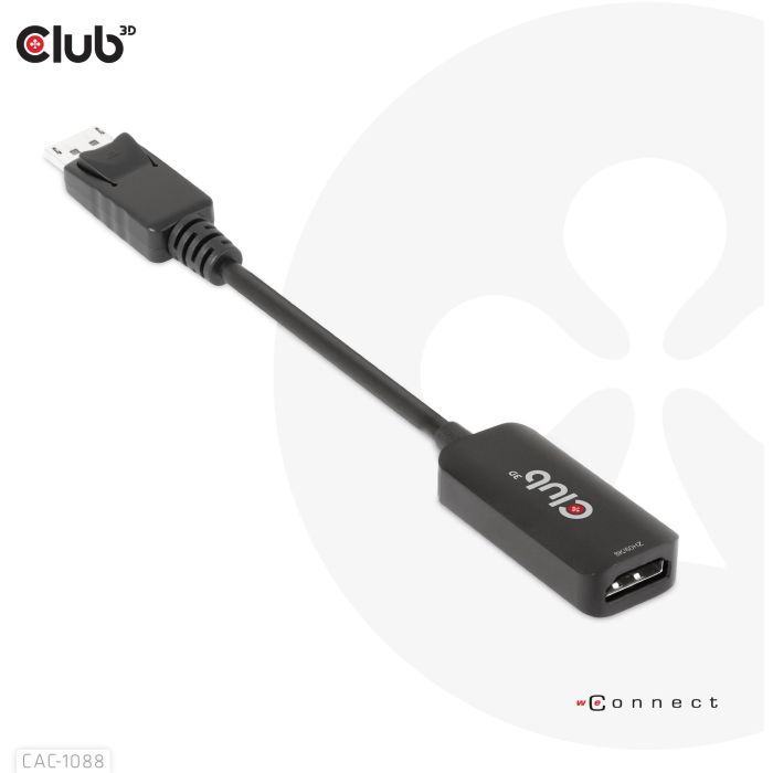 Club3D Adaptador DisplayPort 1.4 a HDMI HDR 8K60Hz / 4K120Hz Activo - Conector Macho a Hembra - 0.21m 6 Club3D Adaptador DisplayPort 1.4 a HDMI HDR 8K60Hz / 4K120Hz Activo - Conector Macho a Hembra - 0.21m 6