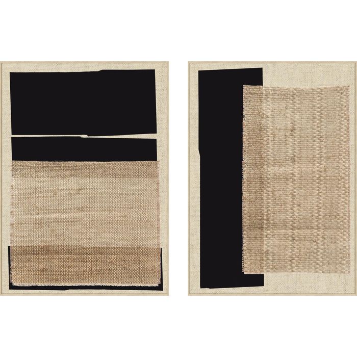 DKD Home Decor Cuadro Moderno Decorativo de Pared Liana PS Marrón Negro 143x103x4.5cm Pack 2 Unidades DKD Home Decor Cuadro Moderno Decorativo de Pared Liana PS Marrón Negro 143x103x4.5cm Pack 2 Unidades