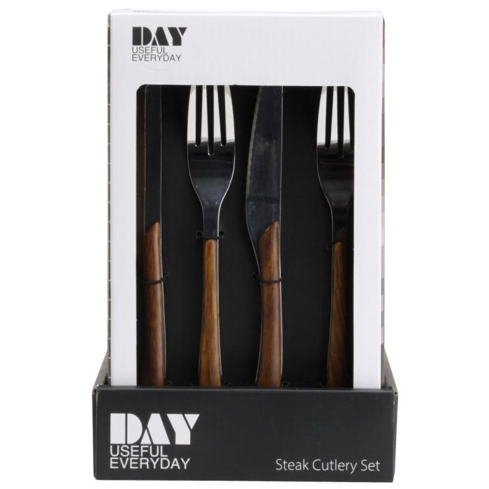 Day Juego de 2 Tenedores y 2 Cuchillos de Acero Inoxidable para Carne 6