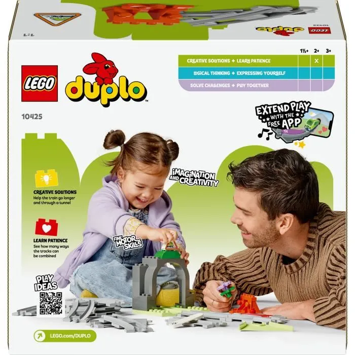Lego DUPLO 10425 Set de expansión: Vías de tren y túnel - Juguete para niños 5