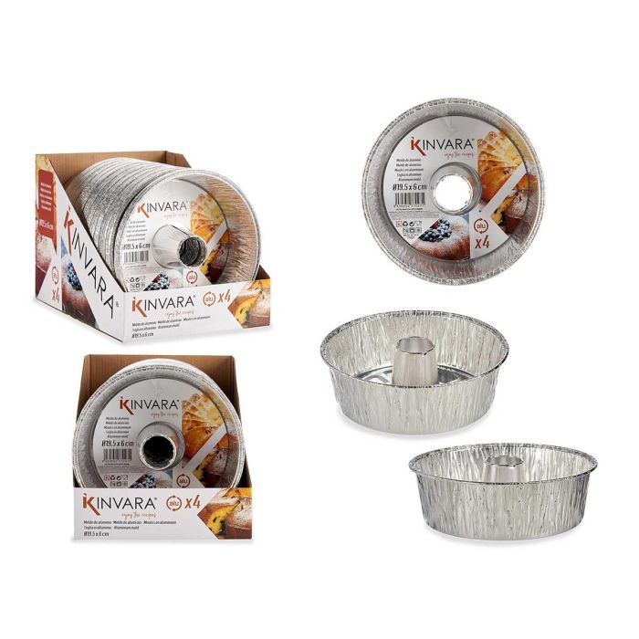 Set 4 Moldes De Aluminio Flan Pequeña Kinvara 19X7CM (24 Unidades) Set 4 Moldes De Aluminio Flan Pequeña Kinvara 19X7CM (24 Unidades)