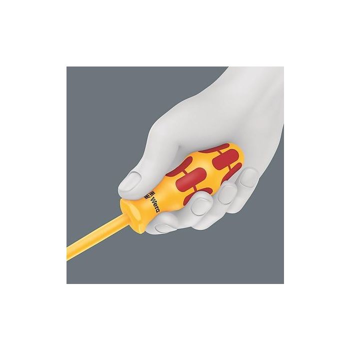 Wera 05051575001 Juego de 6 Destornilladores Kraftform VDE Aislados, Planos, Mangos Rojo/Amarillo 2