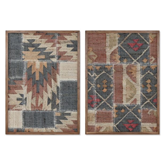 Cuadro Home ESPRIT Azul Rojo Beige Indio 75 x 3 x 105 cm (2 Unidades) 1 Cuadro Home ESPRIT Azul Rojo Beige Indio 75 x 3 x 105 cm (2 Unidades) 1