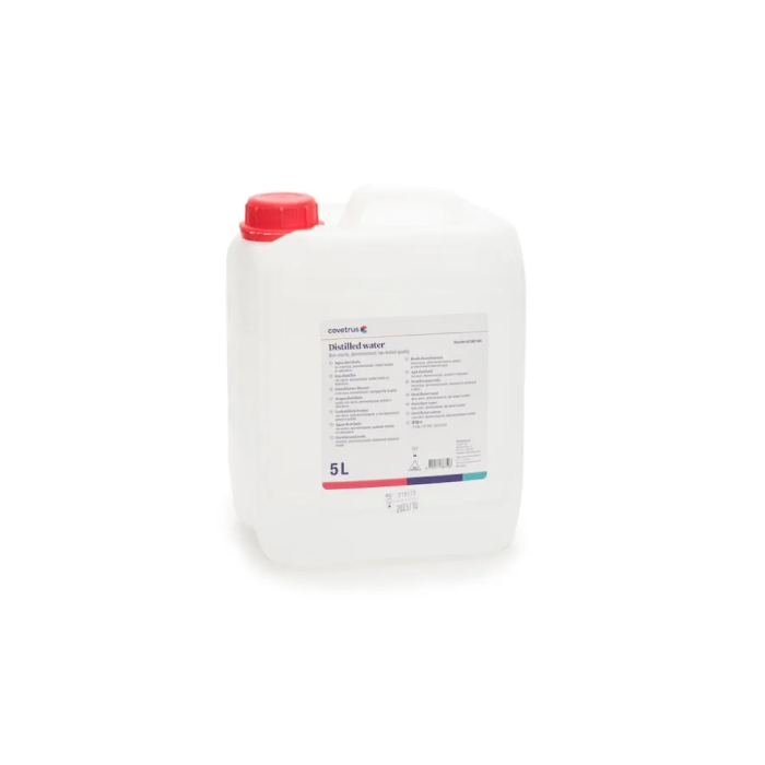 Covetrus Agua Destilada 4x5 Litros, Calidad no estéril, desmineralizada y probada en laboratorio