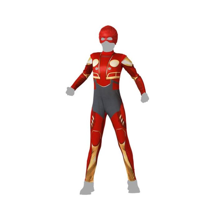 Disfraz Super Heroe Comic Rojo Niño Infantil 5-6 Años 4
