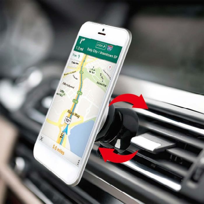 All Ride Soporte Universal Magnético para Teléfonos Móviles Orientable Negro 35x50mm Automoción 1