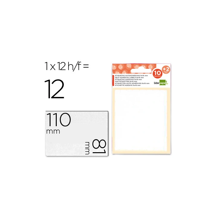 Liderpapel Etiquetas 81x110 mm 1 Unidad por Hoja Sobre 10 H + 2 Obsequio 0 Liderpapel Etiquetas 81x110 mm 1 Unidad por Hoja Sobre 10 H + 2 Obsequio 0