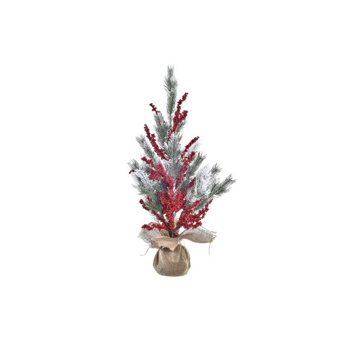DKD Home Decor Árbol de Navidad Tradicional de Pvc Rojo Verde Natural, 35x70x35 cm (2 Unidades)