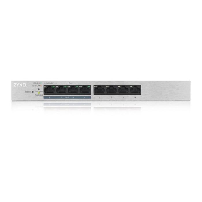 Zyxel Switch GS1200-8HP v2 Gestionado 8 Puertos Gigabit Ethernet con PoE, QoS y Web Management
