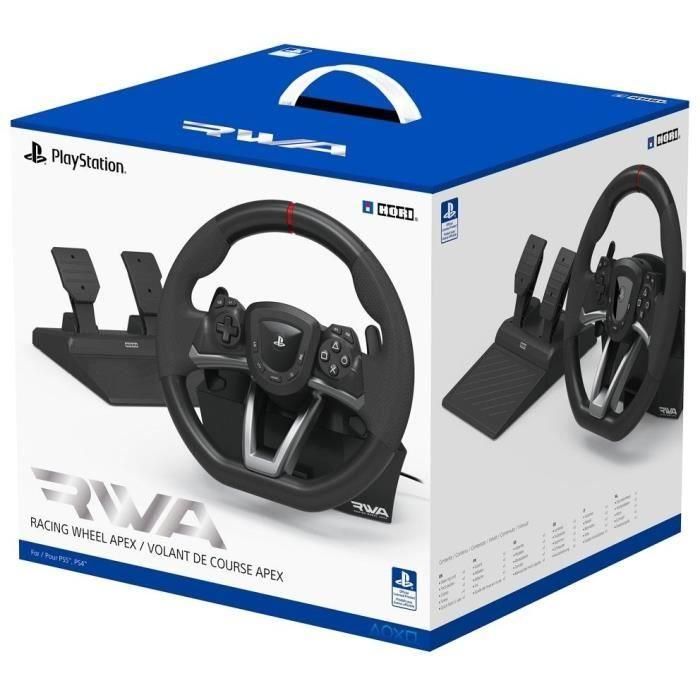 Hori Racing Wheel APEX P5 Volante y Pedales de Carreras Licencia Oficial Sony para PC, PS4, PS5, 280mm, Rotación 270°, Vibración TouchSense 5 Hori Racing Wheel APEX P5 Volante y Pedales de Carreras Licencia Oficial Sony para PC, PS4, PS5, 280mm, Rotación 270°, Vibración TouchSense 5