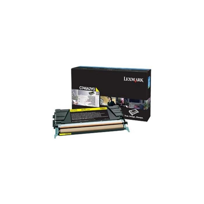 Lexmark C746A3YG Toner Amarillo Original, 7000 páginas, Compatible con C746, C748 DN/DTN/N/DE/DTE/E Lexmark C746A3YG Toner Amarillo Original, 7000 páginas, Compatible con C746, C748 DN/DTN/N/DE/DTE/E