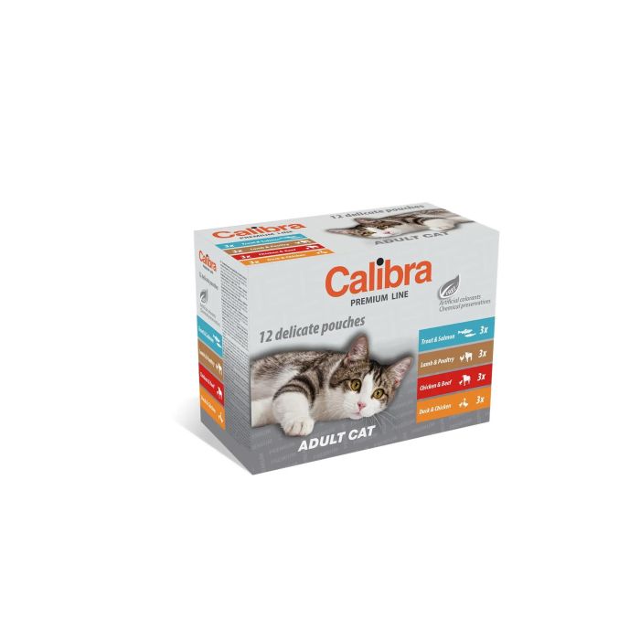 Calibra Cat Sterilised Salmão Fígado Multipack Pouch 12x100 gr Calibra Cat Sterilised Salmão Fígado Multipack Pouch 12x100 gr