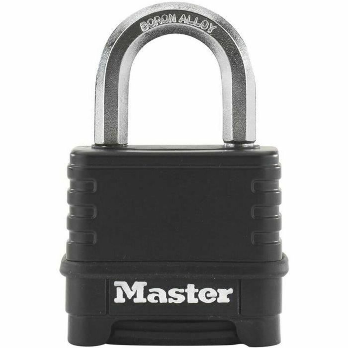 Master Lock M178EURD Candado de alta seguridad combinación programable para exterior, cuerpo acero 57mm, arco boro 9mm Tough-Cut