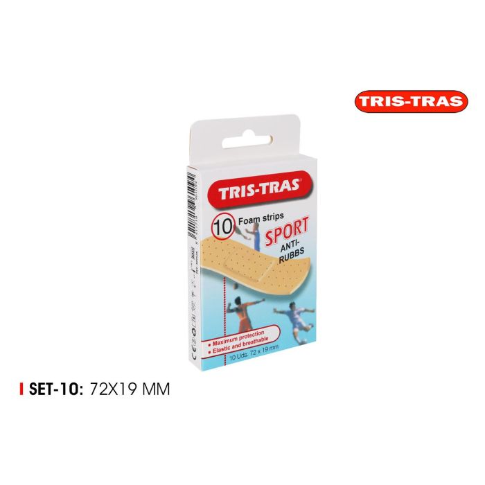 Set de 10 Tiras Adhesivas de Espuma Sport Piel Tris-Tras (36 Cajas) Set de 10 Tiras Adhesivas de Espuma Sport Piel Tris-Tras (36 Cajas)