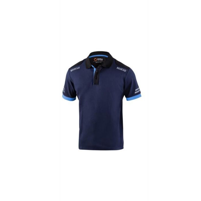 Sparco S02415BMAZ0XS Polo Tech Algodón Poliéster Piqué 180 G/M² Reflectante Alta Visibilidad Azul Marino-Azul Talla XS Sparco S02415BMAZ0XS Polo Tech Algodón Poliéster Piqué 180 G/M² Reflectante Alta Visibilidad Azul Marino-Azul Talla XS