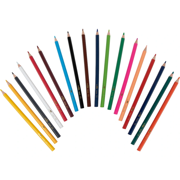 Liderpapel Lápices de Colores Escolares Caja 18 Unidades Colores Surtidos Mina Extrarresistente 3