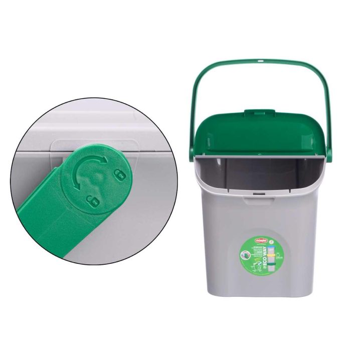 Cubo Basura Apilable Ecoway 28L Verde Stefanplast 38.5x41x37 cm (6 Unidades) 3 Cubo Basura Apilable Ecoway 28L Verde Stefanplast 38.5x41x37 cm (6 Unidades) 3
