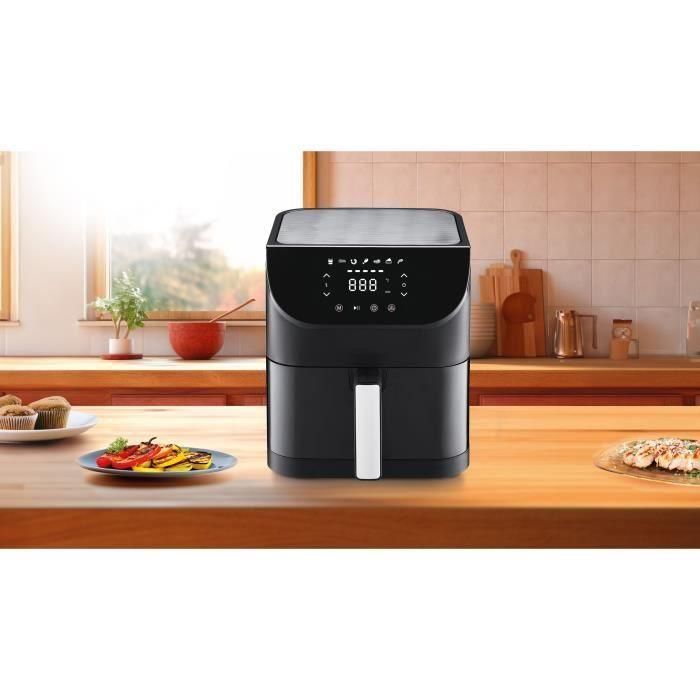Freidora sin aceite - FAGOR - Airfryer XL - 8L - 1800 W - Pantalla táctil - 7 preprogramaciones de cocción - Temporizador - Negra 4 Freidora sin aceite - FAGOR - Airfryer XL - 8L - 1800 W - Pantalla táctil - 7 preprogramaciones de cocción - Temporizador - Negra 4