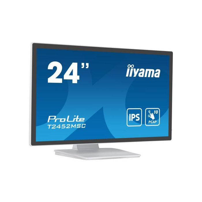 Monitor Iiyama 24" White Bonded Pcap 10P Touch, 1920X1080, Ips-Panel, Flat Bezel Free Glass Front, Hdmi, Displayport, 360Cd/M² (With Touch), Usb Hub 2X 3.0, Speakers (T2452MSC-W1) 1 Monitor Iiyama 24" White Bonded Pcap 10P Touch, 1920X1080, Ips-Panel, Flat Bezel Free Glass Front, Hdmi, Displayport, 360Cd/M² (With Touch), Usb Hub 2X 3.0, Speakers (T2452MSC-W1) 1