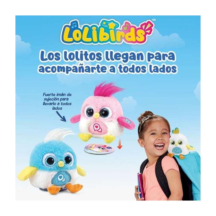 Peluche interactivo lolibirds lolito azul con voz y grabadora. 17,5x11,6x19,1 cm 2