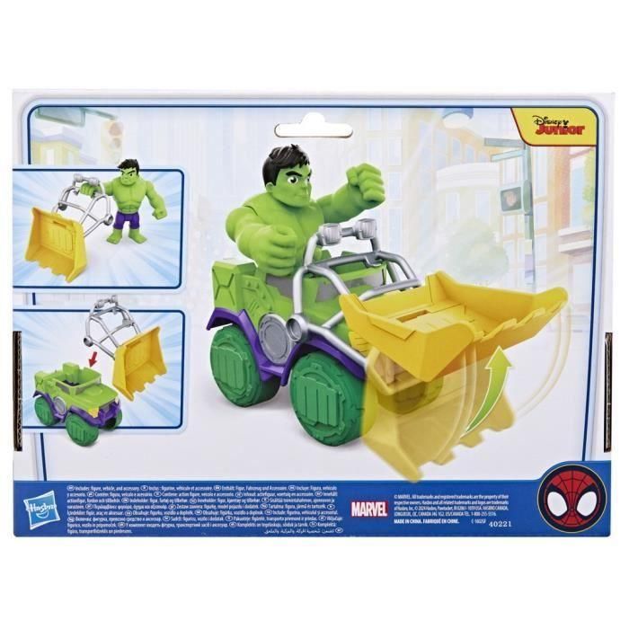Box set Spidey Hulk camión de demolición, vehículo con figura de 10 cm, juguetes para niños de 3 años, Spidey y sus amigos extraordinarios 4 Box set Spidey Hulk camión de demolición, vehículo con figura de 10 cm, juguetes para niños de 3 años, Spidey y sus amigos extraordinarios 4