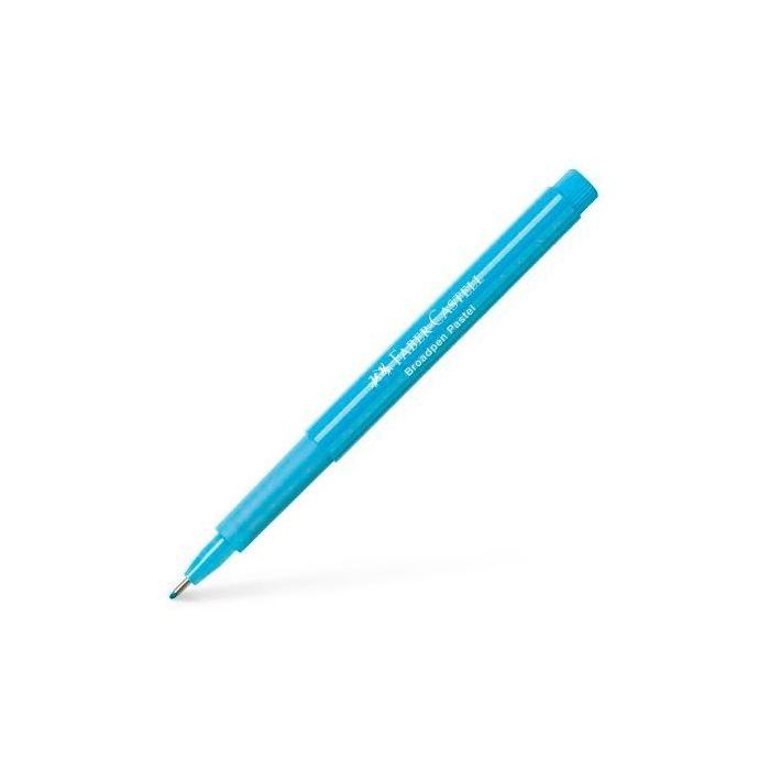 Faber Castell Rotulador Broadpen Fineliner Pastel 0.8 mm, Punta Metálica, Azul (Pack 10 Unidades) (10 Unidades)