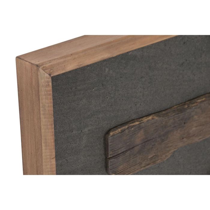 DKD Home Decor Cuadro Moderno Blanco y Negro 52x52 cm (2 Unidades) Decoración Pared Madera Reciclada 4