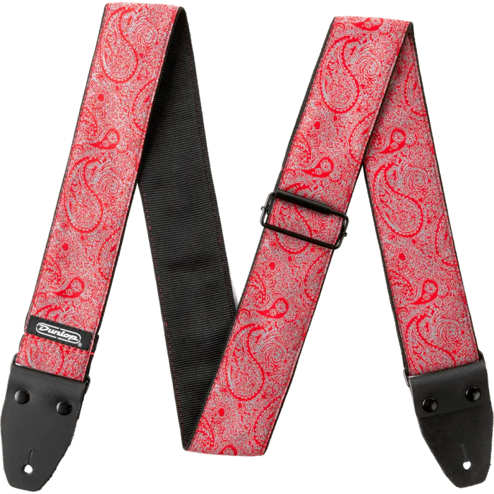 Dunlop Correa para Guitarra y Bajo Jacquard Paisley Red 1