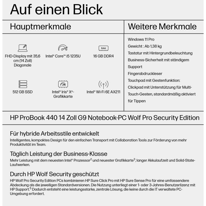 HP ProBook 440 G9 i5 1235U/16GB/512SSD/W11Pro silver 2