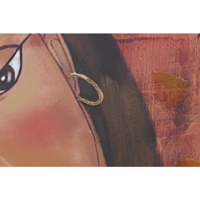 DKD Home Decor Cuadro Moderno Mujer Abstracto Naranja Negro Lienzo 3.5 x 90 x 60 cm (2 Unidades) 2