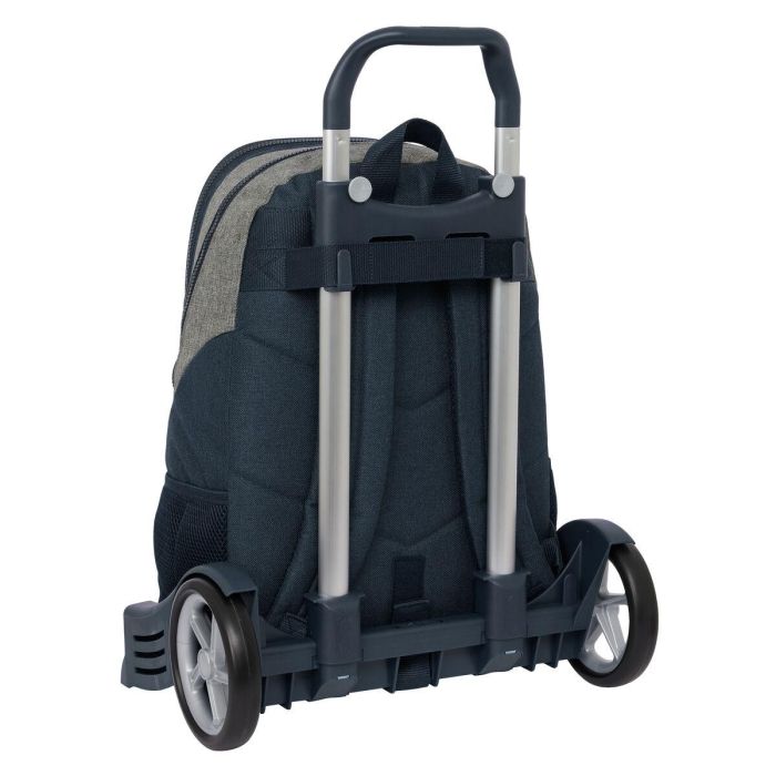 Mochila Escolar con Ruedas Kappa Dark navy Gris Azul marino 32 x 44 x 16 cm 2