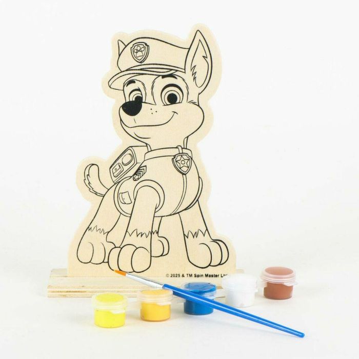 Cerdá Figuras Coloreables de Madera Paw Patrol para Niños +3 Años, Color Azul, 14x18x5 cm 4