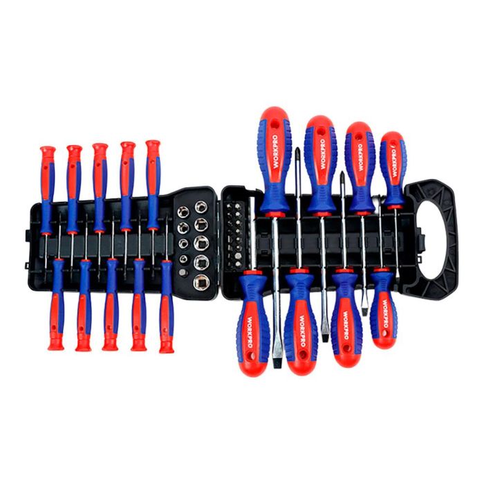 Destornilladores con soporte, juego de 45 piezas 1