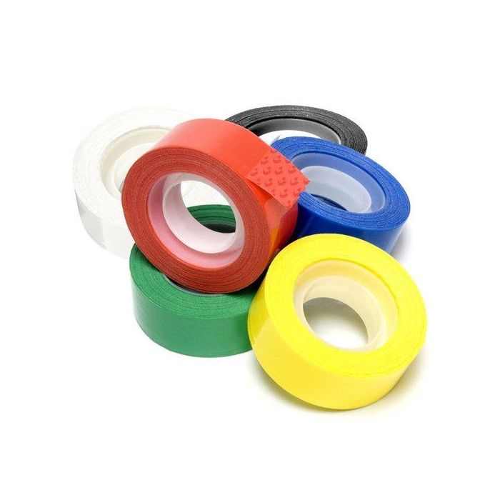 Cinta Adhesiva Fixo Color Rollo 33X19 Blanco (Set de 16)