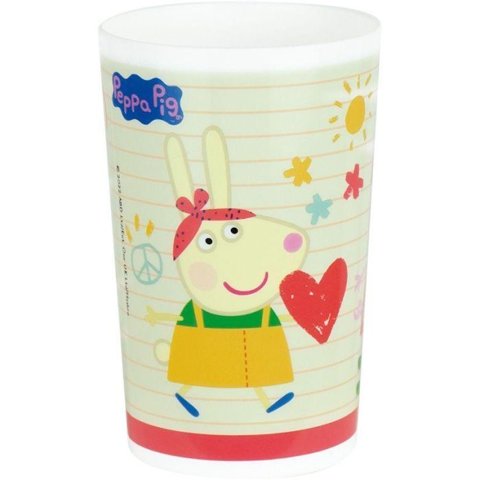 Vajilla - FUN HOUSE - PEPPA PIG - 2 platos hondos Ø 22 cm, 2 vasos 220 ml, botella de agua 350 ml, caja de aperitivos y peluche 17 cm 2