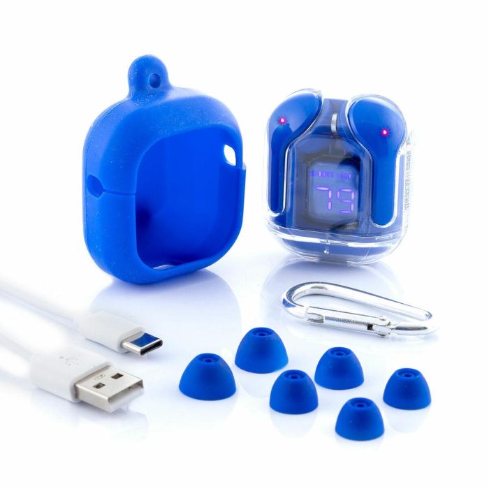 Auriculares Inalámbricos con Estuche de Carga Blue InnovaGoods 2 Auriculares Inalámbricos con Estuche de Carga Blue InnovaGoods 2