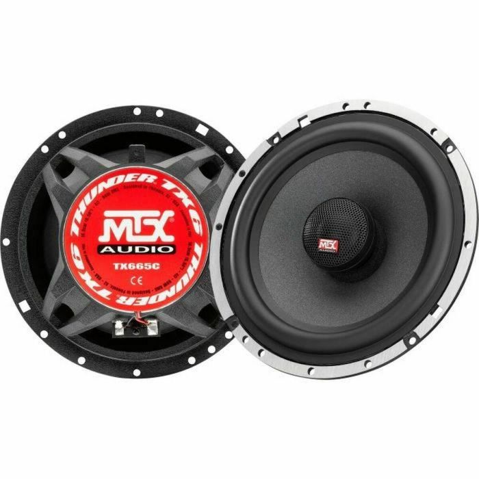 MTX TX665C 16.5cm Altavoces coaxiales de 2 vías 90W RMS 4O chasis de aluminio tweeter de neodimio bobina de domo de seda TSV TIL