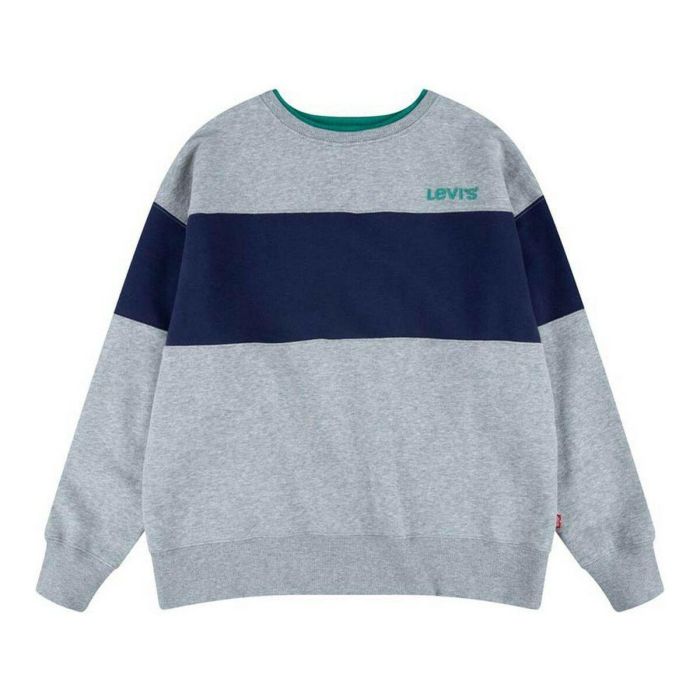 Sudadera Infantil Levi's Colorblock Crewneck Gris claro Sudadera Infantil Levi's Colorblock Crewneck Gris claro