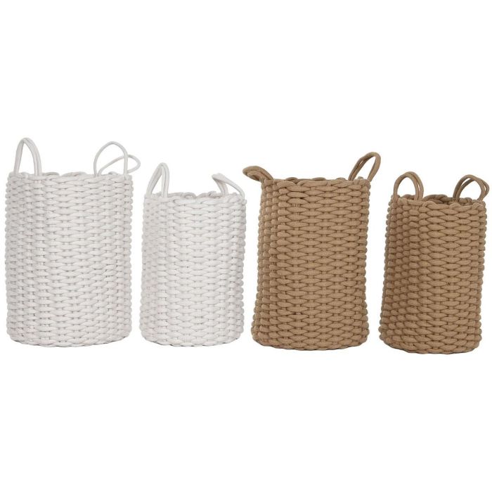Juego de Cestas Home ESPRIT Blanco Beige Cuerda (2 Piezas) (2 Unidades) Juego de Cestas Home ESPRIT Blanco Beige Cuerda (2 Piezas) (2 Unidades)