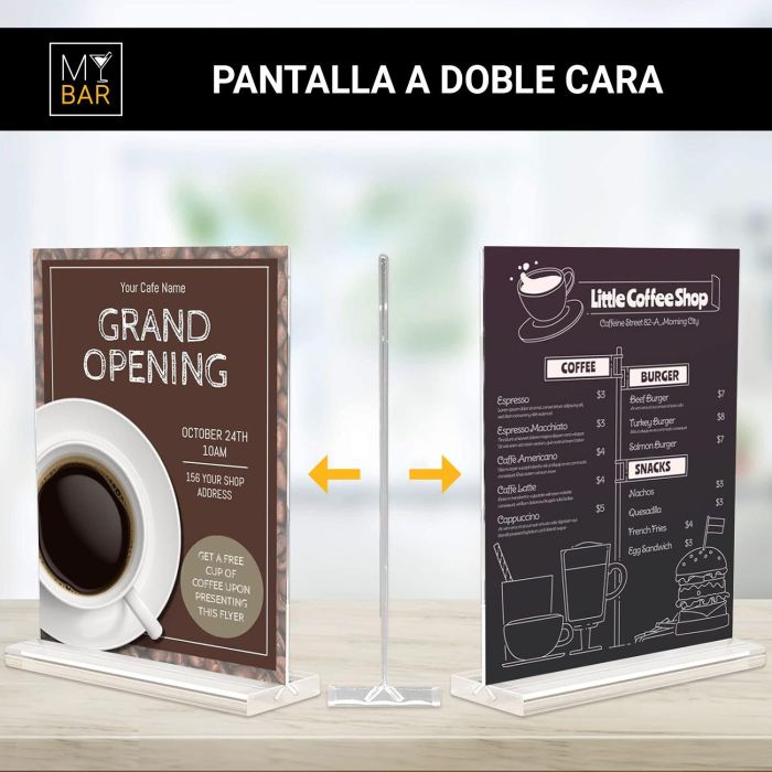 Porta Menús Sobremesa 21 x 29.7 cm - My Bar (12 Unidades) 9 Porta Menús Sobremesa 21 x 29.7 cm - My Bar (12 Unidades) 9